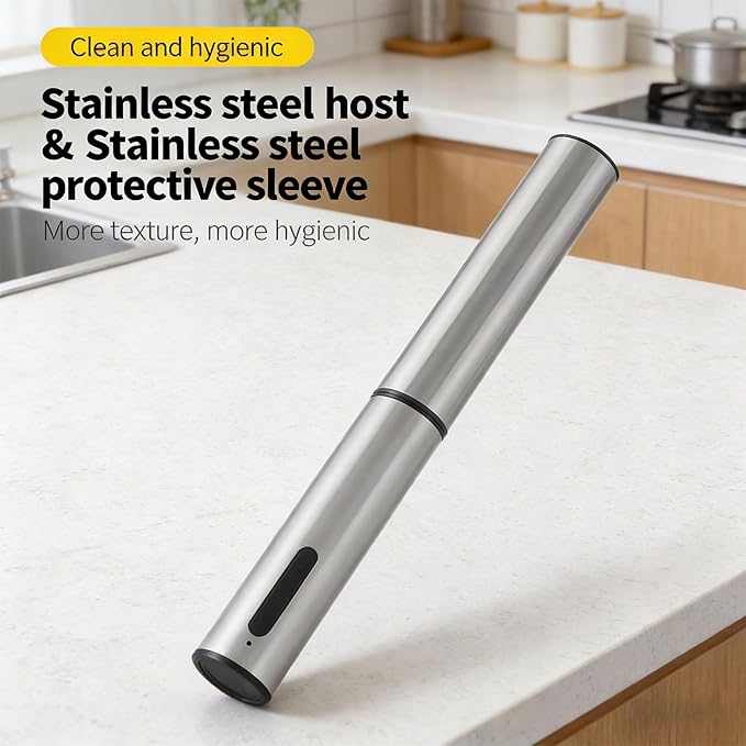 Handheld Milk Frother Wand, USB Rechargeable Electric Whisk Drink Mixer with 5 Accessories, for Coffee Lattes Baking