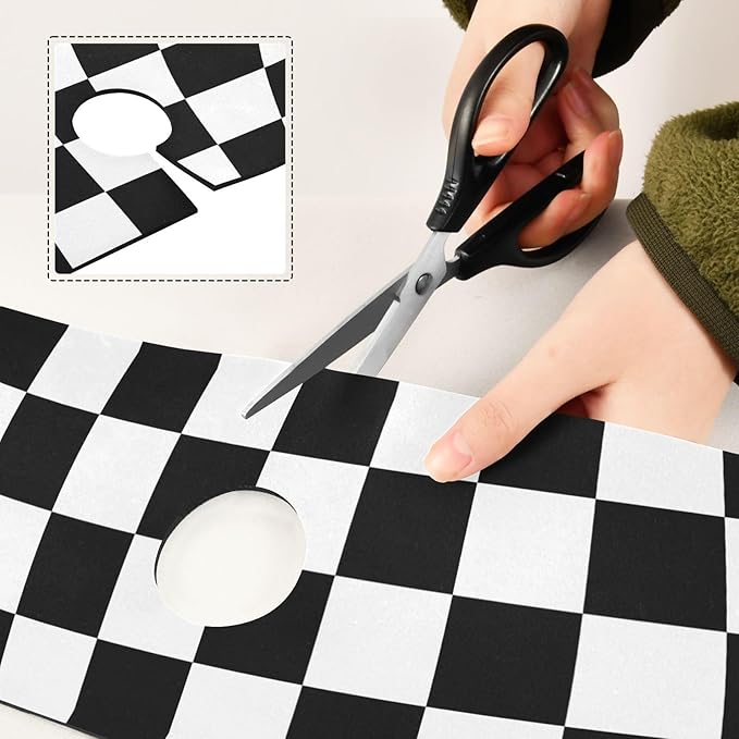 Kitchen Sink Splash Guard 2 PCS 14.7 Inch Sink Faucet Mat Splash Guard for Bathroom Countertop Water Absorbent Foldable Cuttable Soft Washable Checkered Black and White