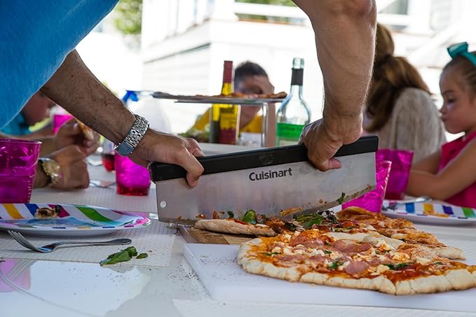 Cuisinart Alfrescamoré Quick Cut Pizza Cutter, 15-Inch Pre‑Sharpened Stainless Steel Blade with Comfort Grip Handle, CPS-050