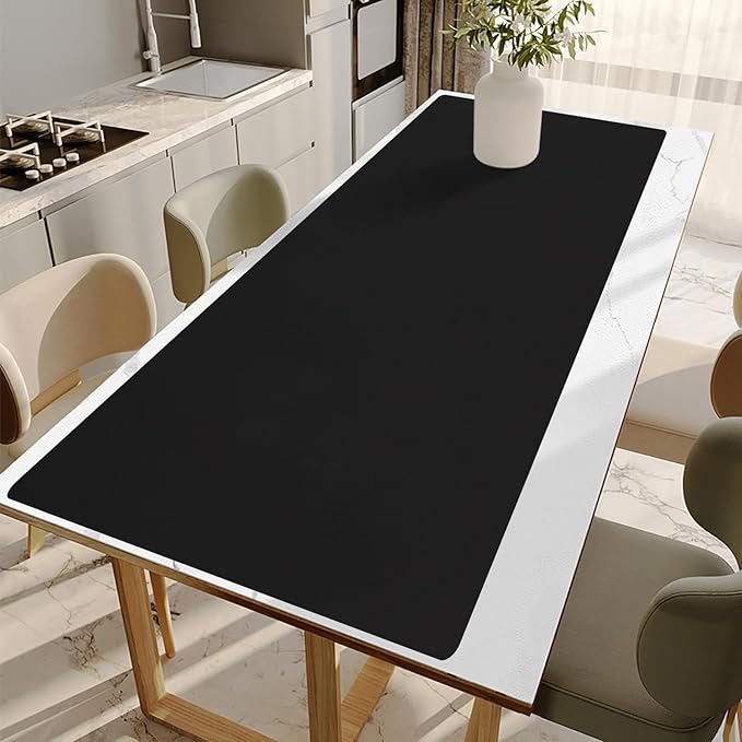 Extra Large Silicone Mat for Kitchen Counter,20"x80" Heat Resistant Mats for Countertop,New Skin-Friendly Material Quartz Countertop Protector Mats,Freely Cuttable (Black,1.6 mm Thick)