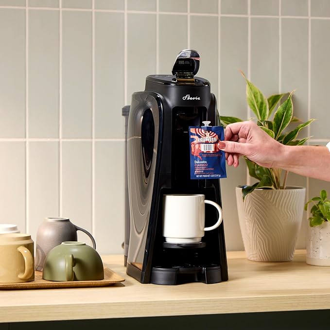Flavia Aroma Brewer - Coffee Machine, Makes Coffee, Lattes, Tea, and other Hot or Iced Beverages with Single-Serve Freshpacks, Multiple Brew Sizes, Black, Works ONLY with Flavia Freshpacks
