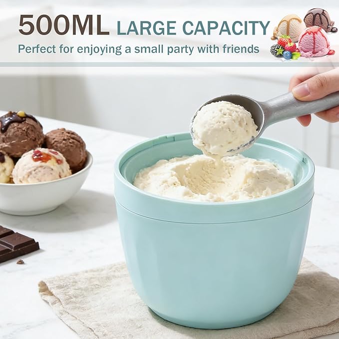 Mini ice Cream Maker, 2026 New DIY Mini Ice Cream Maker,One-Touch Dessert Maker, Single Serving of Gelato, Frozen Yogurt, Compact Electric Makers for Kitchen, Just 15 Minutes
