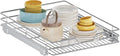 Pull Out Cabinet Organizer, 22.5" W x 21.5" D, Heavy Duty Chrome Slide Out Shelf for Wide Base Cabinets, Sliding Wire Basket Drawer for Pots, Pans, Appliances & Pantry Storage