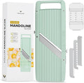 Vollum Japanese Mandoline Slicer – Professional Slicer Vegetable Cutter Japanese Mandoline Slicer for Kitchen with Interchangeable Stainless Steel Blades – Narrow Handheld Food Manual Slicer