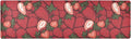 2 in 1 Table Runner Trivet for Hot Pots and Pans Heat Resistant Non Slip Waterproof 39 x 12 Inch Decorative Table Protector for Kitchen Countertop Cartoon Red Strawberry