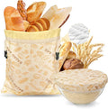Reusable Pure Beeswax Bread Bags for Sourdough, Polyester Beeswax Dough Bags, 1 Packs Homemade Bread Storage and Bowl Cover