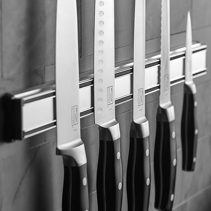 Chicago Cutlery 18" Magnetic Knife Holder Stripm Removable For Cleaning, Strong Knife Rack For Storage Display Home Kit