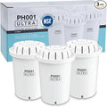 PH001 Ultra - NSF Certified Alkaline Water Filter – Replacement Filters for Invigorated Water Pitcher Systems – BPA-Free, Removes Chlorine, Heavy Metals – 96 Gallons/Filter (White, 3-Pack)