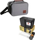 Umami Adult Bento Box Lunch Set Bundle – 50 oz Leakproof Stackable Bento Box with Utensils, Dividers & Sauce Jar + Insulated Lunch Bag, Microwave & Dishwasher Safe