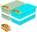 1/2 Cup Silicone Freezer Molds with Lid, 2-Pack Silicone Freezer Trays for Soup, Sauce & Broth – Meal Prep Containers, Large Ice Cube Tray, Oven & Dishwasher Safe