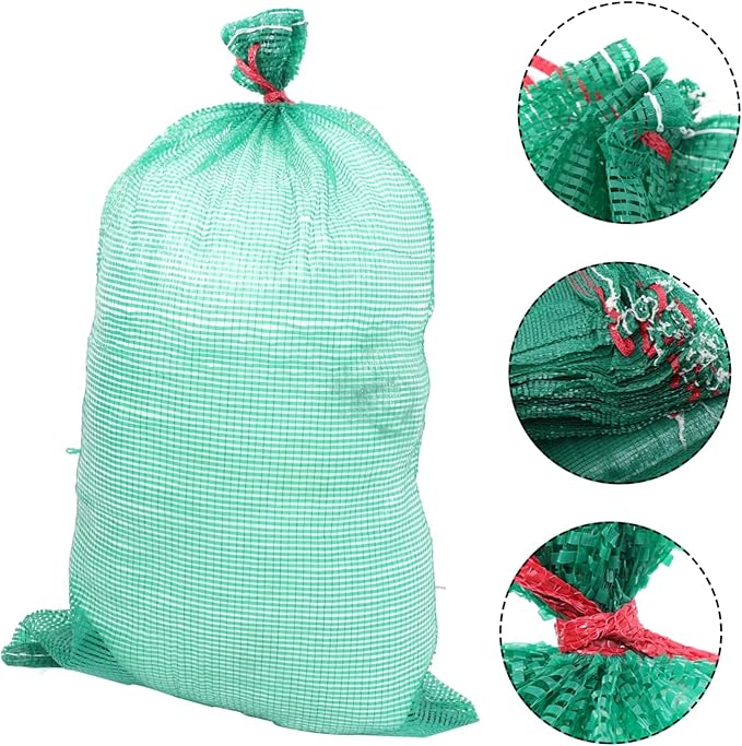 50pcs Onion Storage Mesh Bags Drawstring Produce Bags Mesh Produce Storage for Carrots Garlic Corn