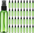 uxcell 100Pack Spray Bottles, 2Oz/60ML Reusable Clear Empty Mist Plastic Mini Travel Bottle Set,Small Refillable Liquid Containers for Household Use, Essential Oil, Cleaning (Green Black)