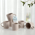 HaWare 13OZ Coffee Mugs Set of 6, Stoneware Coffee Cups, Ceramic Latte Mug for Man, Woman, Dad, Mom, Modern Tea Mugs for Latte/Cappuccino/Cocoa/Milk, Dishwasher& Microwave Safe, Speckled Cream Coffee