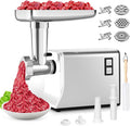 5.0 Upgrade Electric Meat Grinder【NO.1 Germany 3500W Super Motor】【SGS Certified SUS304 Blade & Plate】3-Second Fast Meat Grinding, Perfect For Meat Grinders For Home Use (White)