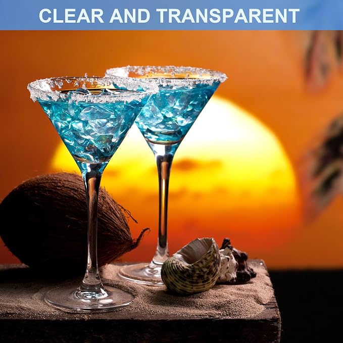 12 Pack Acrylic Martini Glasses Bulk 9.5oz Large Reusable Clear Cocktail Glasses Unbreakable Acrylic Plastic Cup Drinkware Summer Pool Party, Outdoors, Camping, and Backyard Bar Supplies