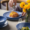 MissYIP 12 Piece Melamine Dinnerware Sets, Service for 4, Lightweight Unbreakable, BPA Free, Food Grade Plates Sets, Dishwasher Safe, Indoor and Outdoor Use