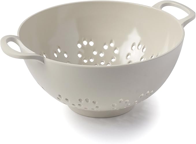 Zeal Colander Small (6”/15cm), Melamine, Cream, 19.5 x 15 x 7.5 cm