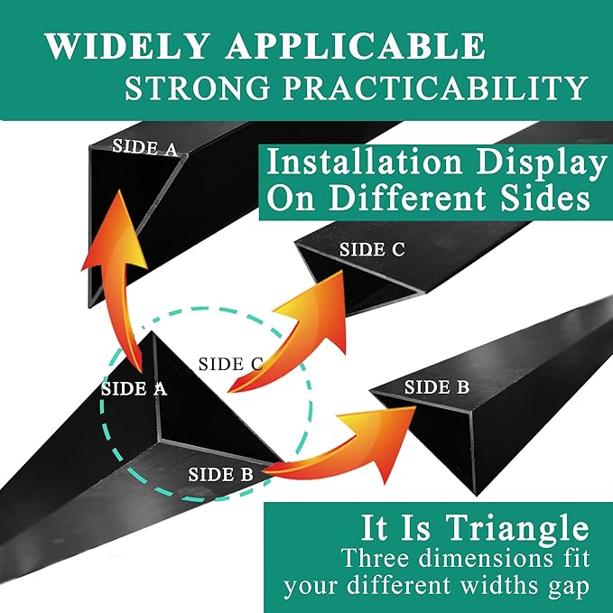 30" Slide In Range or Stove Rear Filler Trim Kit, Universal Fill Strip for Gap Between Slide-In Stove Range and Wall, W10113901A Compatible with Whirlpool and Most Brand, Durable Aluminum, Black