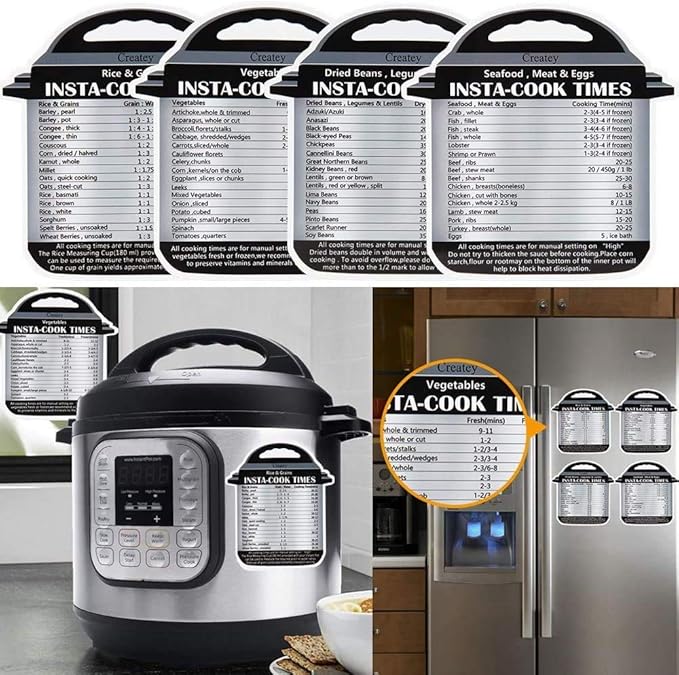 Instant Pot 6 qt/8 Qt Pressure Cooker Accessory Set - 2 Steamer Baskets, Springform Pan, Egg Bites Mold, Steamer Rack Trivet, Parchment Paper