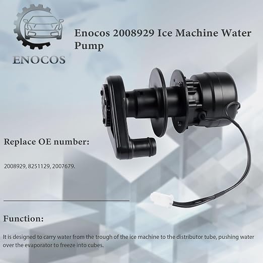 2008929 Ice Machine Water Pump Compatible with Manitowoc Ice Machine I0322, IY0325W and SR0420AP Models, 6W, 0.39A, 60/50HZ, 1550r/min, Replacement# 8251129 2007679 Ice Maker Water Pump