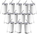 20oz insulted tumblers stainless steel cup Tumbler Bulk with push Lid, and metal straw powder coated coffee cup for cold and hot drinking (12, white)