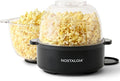 Nostalgia Non Stick Stirring Popcorn Maker for 24 Cups of Theatre Style Popcorn with Hot Oil - Dual-Use Lid & Serving Bowl - Quick Heat Technology & Cool Touch Handles - Ez Store - Black