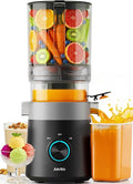 Aeitto 3-in-1 Cold Press Juicer for Juice, Nut Milk & Sorbet – Filter-Free Design for Effortless Cleaning, 6.0" Extra Large Chute Fits Whole Fruits & Vegetables, Juicer Machines High Yield, With Brush