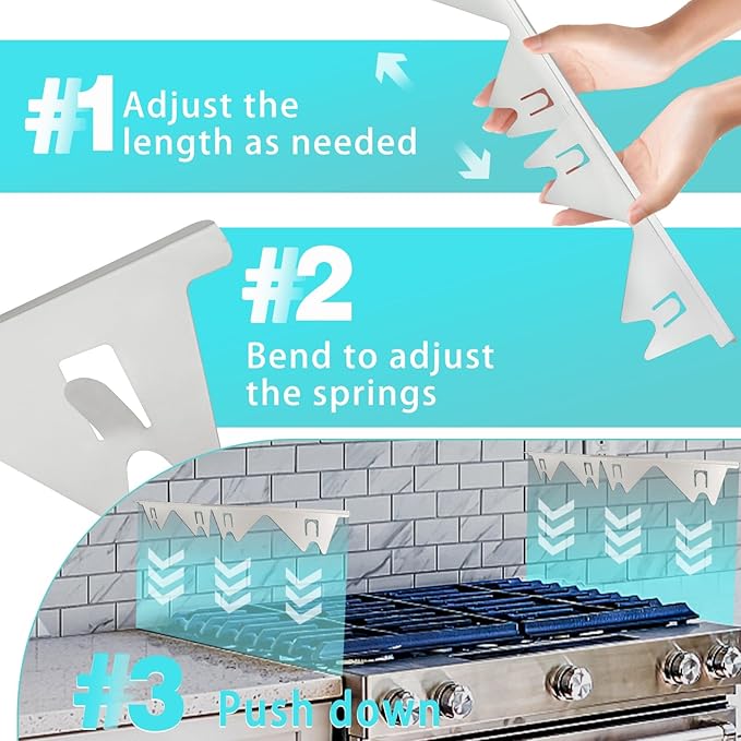 Stove Gap Covers Stainless Steel, 2 Pack Stove Gap Filler Easy Retractable Length 13.8" to 27.5", Width 0.79" ALMCALS Range Trim Kit, Heat Resistant Guard Between Stove Top & Counter