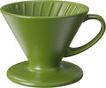 Artisan Series Coffee Dripper Made of High Fired Ceramic Material, Size 02, Ceramic Pour Over Coffee Maker Filter, Coffee Slow Brewing Accessories for Home, Office and Cafe, Green