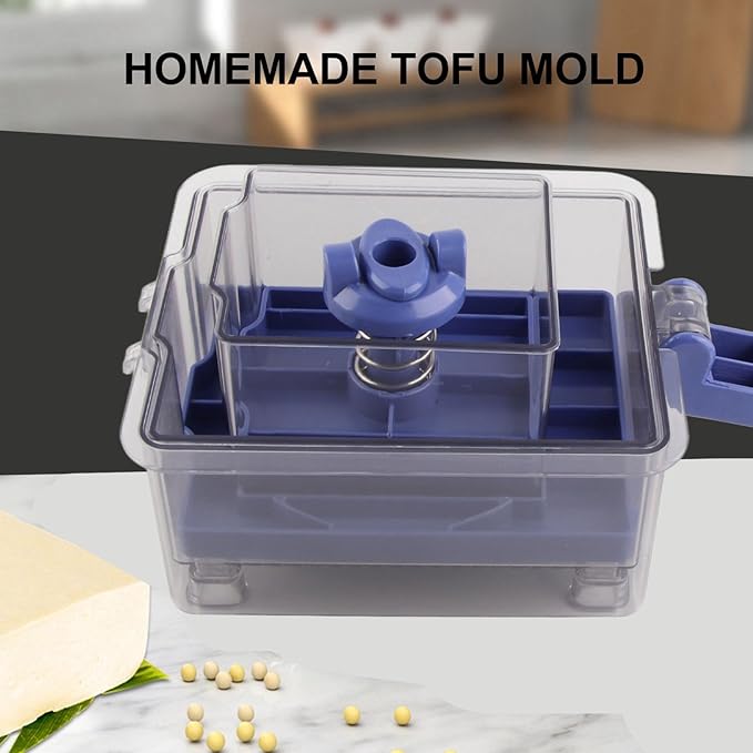 ABS Tofu Press Maker, Professional Tofu Presser Tool, Extra Firm Tofu with Easy Water Removal, DIY Tofu Making Kit Includes Pressing Plate, Handle and Strainer for Home Cooking