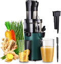 Compact Cold Press Juicer Machines Slow Masticating Juicer-3.1" Wide Chute for Fruits Vegetables Easy Clean with Brush Pulp Measuring Cup Reverse