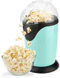 Hot Air Popcorn Maker, 10-Cup Electric Pop Corn Popper machine with Measuring Cup & Butter Melter, Fast Popping & Oil-Free, BPA-Free kitchen appliances for Home Movie Nights & Parties - Aqua
