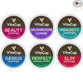 VitaCup Coffee 6 Blend Variety Sampler Pack 30ct. Vitamin & Superfood infused Single Serve Pods Compatible with K-Cup Brewers Including Keurig 2.0
