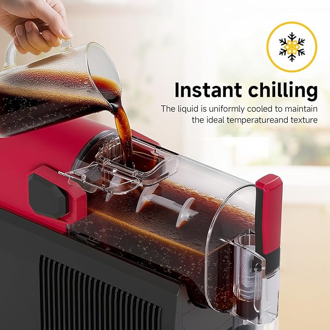 AAOBOSI Slushie Machine for Home, Frozen Drink Machine with Cookbook, Margarita Machine with 6 Presets Programs, No Ice Needed, Auto Cleaning, Slushy Maker for Frozen Margaritas, Cocktails, Frappés