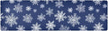2 in 1 Table Runner Trivet for Hot Pots and Pans Heat Resistant Non Slip Waterproof 39 x 12 Inch Decorative Table Protector for Kitchen Countertop Navy Blue Snowflakes