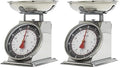 Taylor Mechanical Kitchen Food Scale with Bowl, Weighs Up to 11lbs, Measures in Grams and Ounces, Analog Cooking Scale for Baking, Black and Silver (Pack of 2)