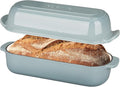 EDGING CASTING Enameled Cast Iron Loaf Pan with Lid, Bread pan, Dutch Oven Bread pan for Homemade Sourdough Bread Baking, 12.5x5.5 inch, 5qt, Seasalt