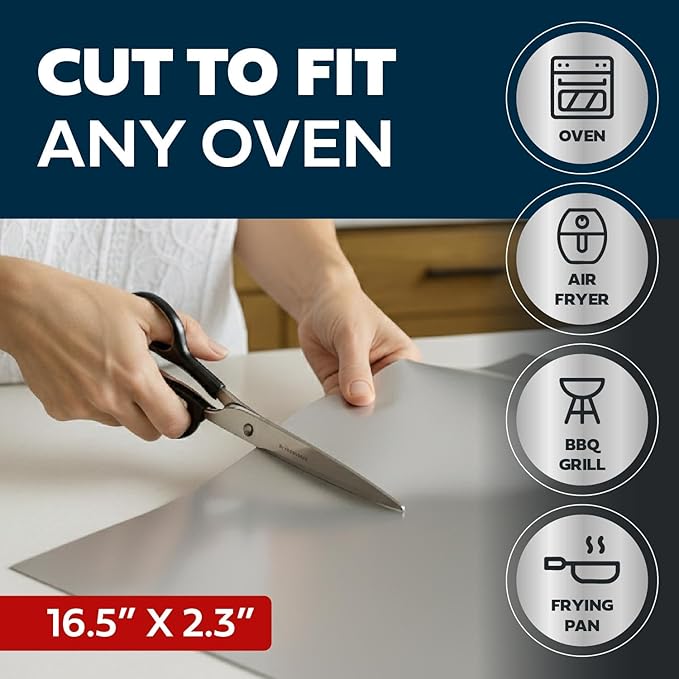 Cooks Innovations Non-Stick Oven Protector Mat - Heavy Duty Nonstick Oven Rack Liners to Protect Convection, Electric, Gas, & Microwave Ovens - BPA & PFOA Free Heat Resistant Baking Mat