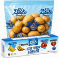 Freshpack 247 Reusable Produce Bags Size L 12 x 14 in, 1.5 Gallon 20 Pack Green Produce Bags for Fruits and Vegetables, Food Storage Bags With Zipper, Helps Keep Produce Fresh, Pantry Meal Prep