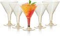 MATANA 48 Glitter Gold Plastic Martini Cocktail Glasses 7 oz - Elegant & Reusable - Manhattan, Margarita, Cosmopolitan, Desserts - Weddings, Birthdays, Parties