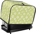 Toaster Cover 2 Slice Green Daisy Flower Pattern Kitchen Small Appliance Covers with Pockets Dust and Fingerprint Protection