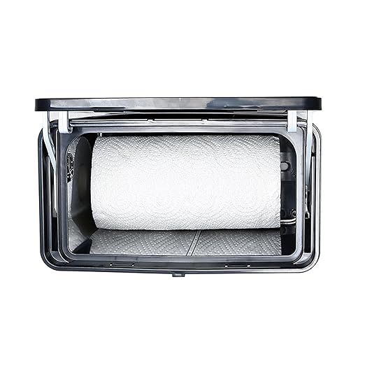 Wall Mounted Hanging Kitchen Trash Can Stainless Steel Bin 3L 0.8 Gallon Slim Cabinet Door Over Counter Lid Manual Open Small Bathroom RV Dorm Office Removable Liner Ring Bag Storage Hook