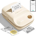 2 Inch Bluetooth Thermal Label Maker Machine - Inkless Portable Label Printer w/ App | 50x30mm Adhesive Labels for Jar, Price, Address & Mailing | Home, Kitchen, Office, School Organization (White)