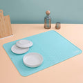 SAPID Extra Large 30” x 24” Silicone Dish Drying Mat for Dish Drying Rack, Easy Clean Silicone Drying Mat for Kitchen Counter, Non-Slip Dish Drain Mat, Heat Resistant Silicon Dish Matt, Mint Green