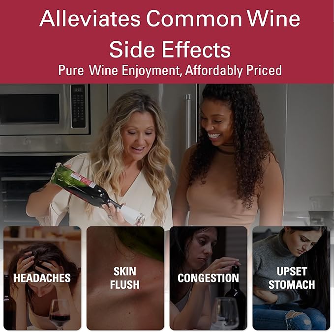 PureWine Bio-Pods for Wine Purifier & Aerator - Red & White Wine Filters for Histamines and Sulfites, Helps Allergies & Headaches, Sulfite Remover, Gift Accessories for Women & Men - 8 Refill Pack