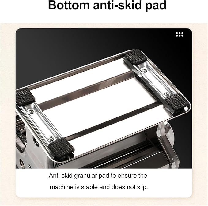 Pasta Maker Machine, 9 Adjustable Thickness Settings, 3 Adjustable Widths, 2-in-1 Noodles Maker with Rollers and Cutter, Perfect for Spaghetti, Fettuccini, Lasagna or Dumpling Skin,Silver