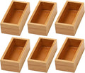 YBM Home Bamboo Drawer Organizer Storage Box for Kitchen Drawer, Junk Drawer, Office, Bedroom, Children Room, Craft, Sewing, and Bathroom, 6 Pack 3x6x2 inch