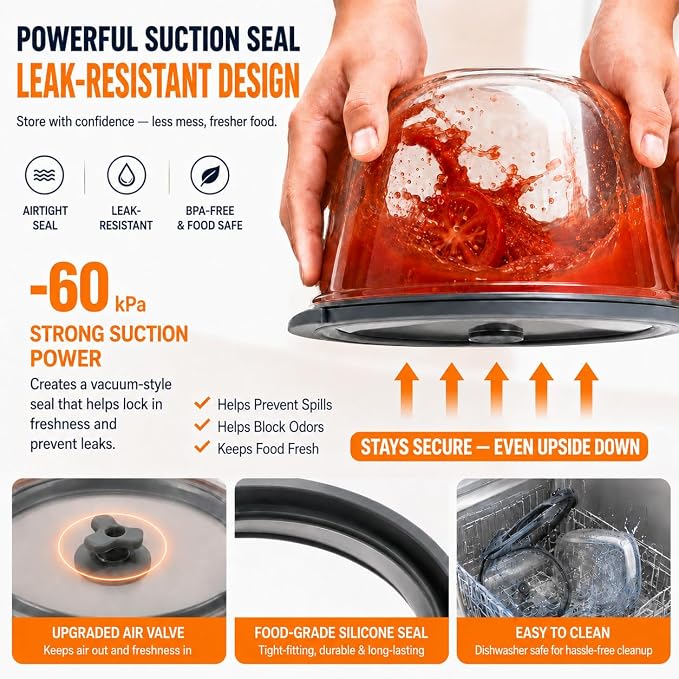 Glass Food Storage Containers with Lids, 90 & 52 oz, BPA-Free | Airtight & Leakproof Glass Containers Microwave Freezer Dishwasher Safe Premium Borosilicate Glass for Meal Prep