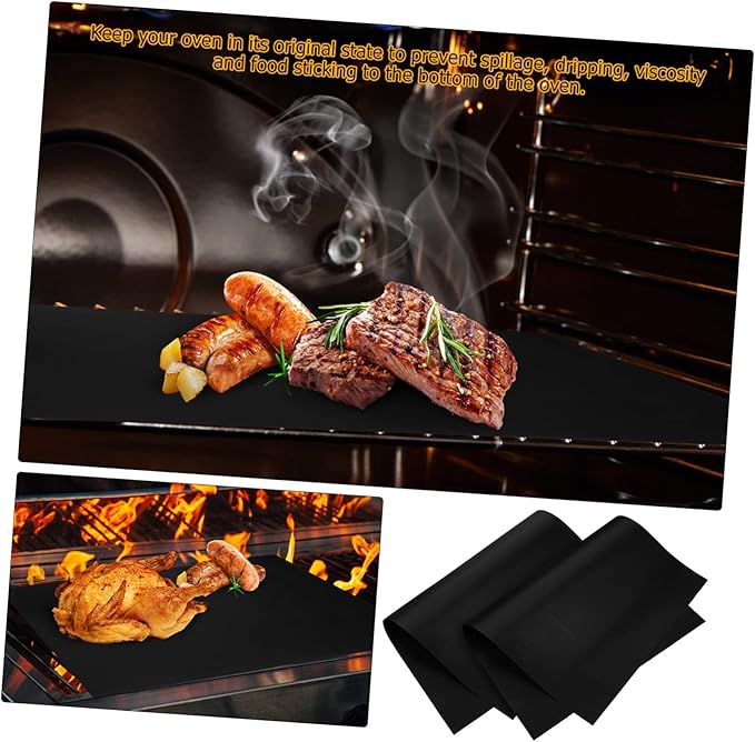 KICHOUSE Oven Liners 9 Pcs Non Stick Baking Mats Grill Mats Safe for Oven Bottoms