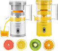 Electric Citrus Orange Lime Lemon Grapefruit Juicer Squeezer, White and Yellow Bundle
